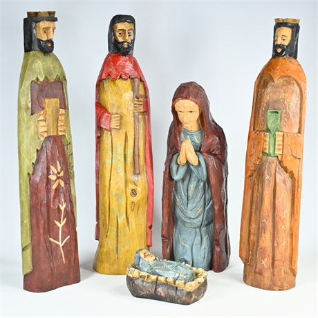 Painted Resin Nativity