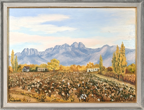 Bess Gephart – Organ Mountains & Cotton Field Landscape Painting