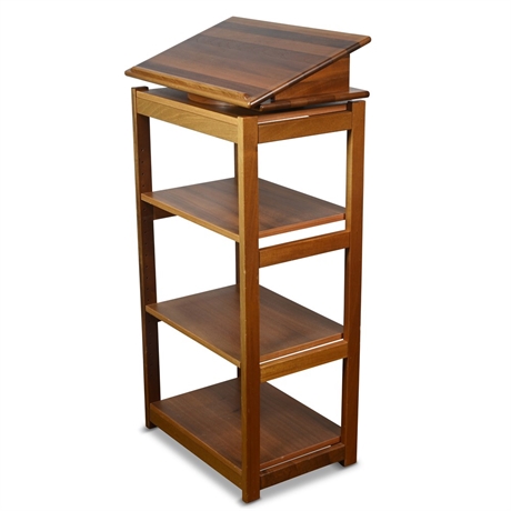 Teak Library Book Stand