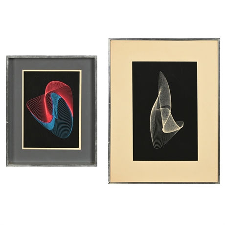 Mid-Century Geometric Art Set, Colorful and Minimalist