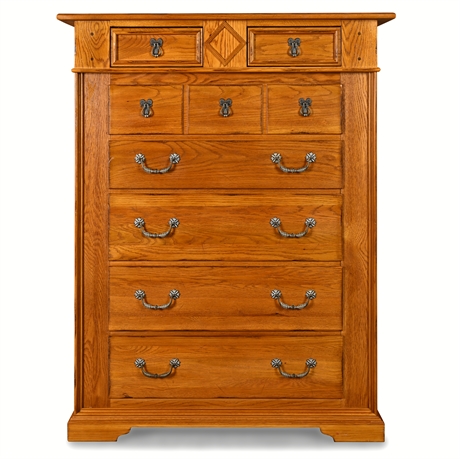 Lexington American Country West Chest – Solid Oak, 7 Drawers