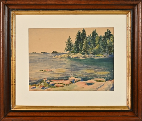 Early 20th Century Lake Superior Watercolor