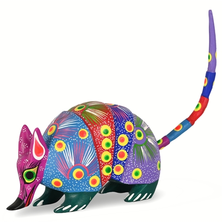 Oaxaca 'Armadillo' Alebrije - Signed by Luis Pablo Calvo