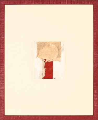 E. Harrison Mixed Media Collage — Signed, Framed, Textured Abstract Work