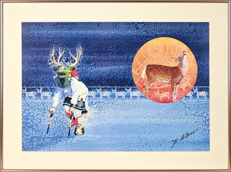 Jay R. DeGroat 'September Moon' Signed Lithograph