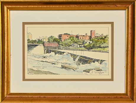 Pawtucket Falls Tardiff Watercolor
