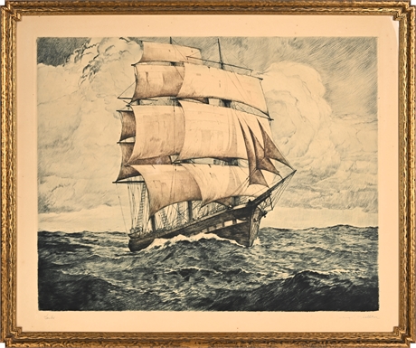 Hugo Müller (German, early 20th c.) — Segelschiff “Deutschland”