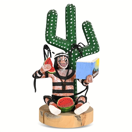 Navajo Folk Art Koshare Kachina by Virgil Wood — Cactus & Phoenix Book
