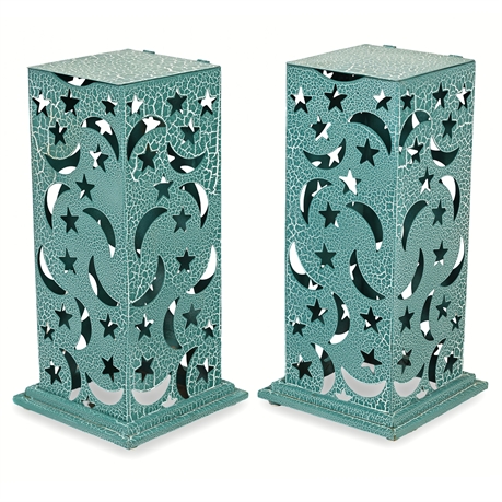 24" Christopher Knight Home ‘Rovien’ Iron Lanterns – Moon & Star, Pair