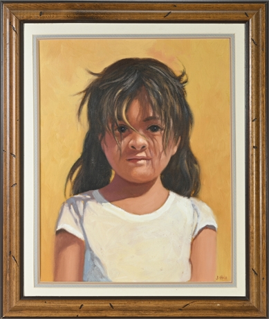 Original J.Hall "Portrait of a Girl"