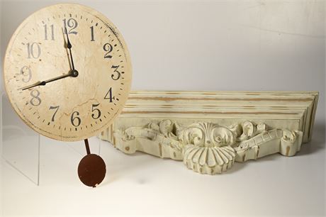 Wall Shelf and Clock