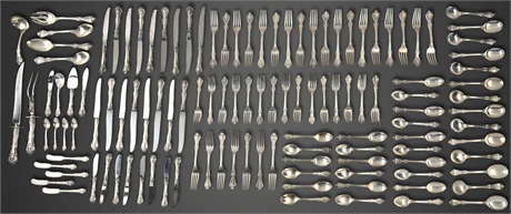 Gorham “King Edward” Sterling Silver Flatware Service, 121 Pieces