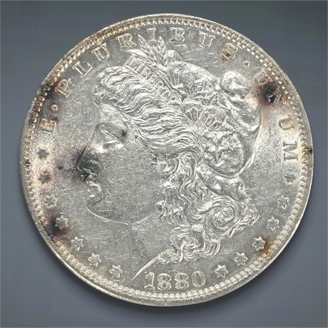 1880-O Morgan Silver Dollar – Micro "O" Mint Mark – Brilliant Uncirculated (BU)