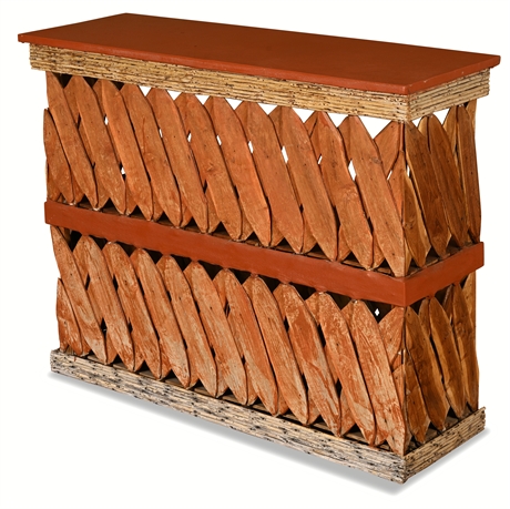 Vintage Equipale Bar, Mexico – Pigskin Top & Cedar Twig Base