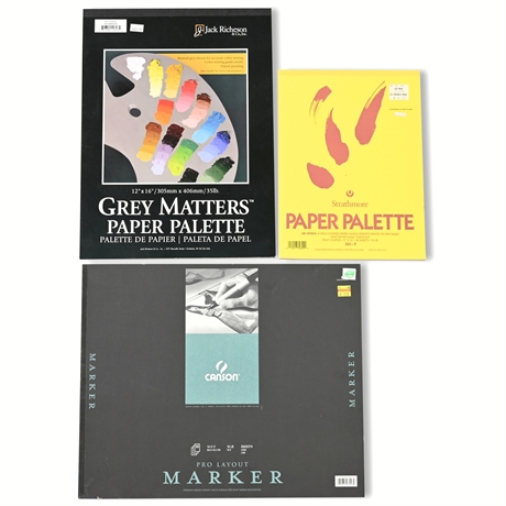 Art Paper Palettes and Marker Layout Pad Collection