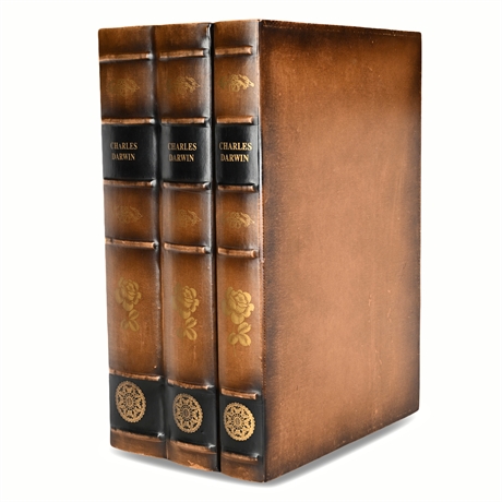 Charles Darwin Faux Book Storage Box Set