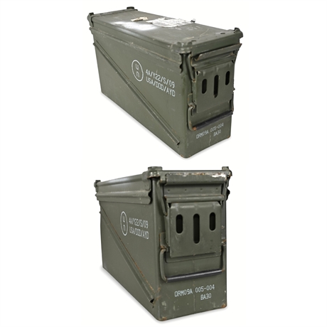 U.S. Military Surplus M2A1 Ammo Can — Steel, 2009 Marked, 19.25" Long, Seals Tig