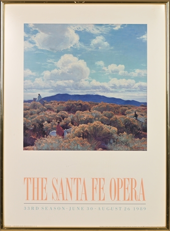 1989 Santa Fe Opera Poster Framed