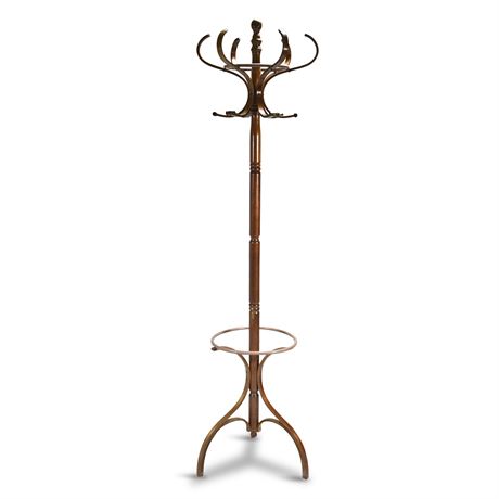 Classic Wood Hat and Coat Stand