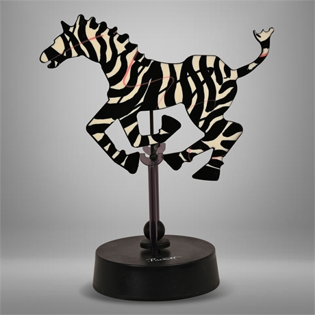"Run, Zebra, Run" Kinetic Sculpture by Prescott