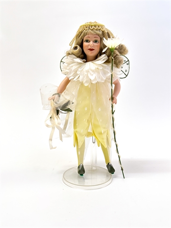 Danbury Mint Flower Fairies "Chrysanthemum" Porcelain Doll