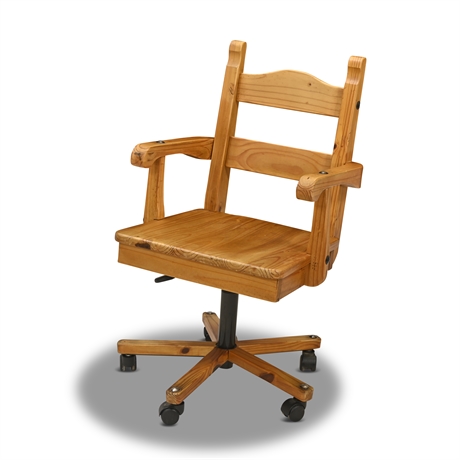 Rustic Pine Office Chair