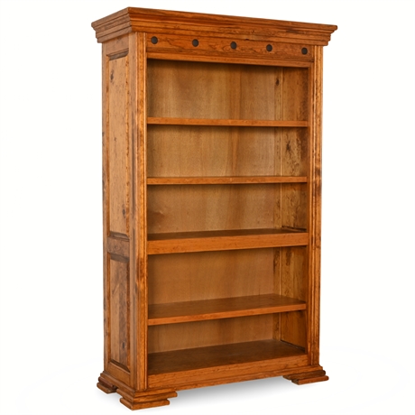 Rustically Elegant 78" Solid Wood Bookcase from Ikards