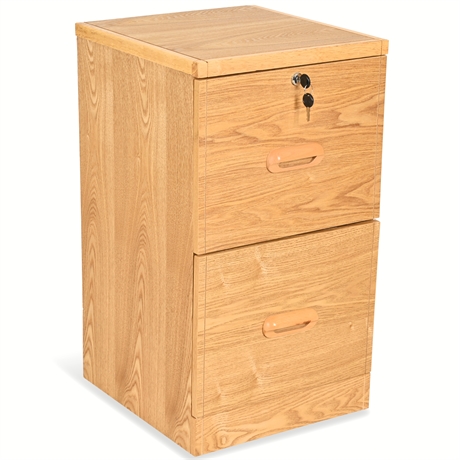 27.5" Classic Oak File Cabinet