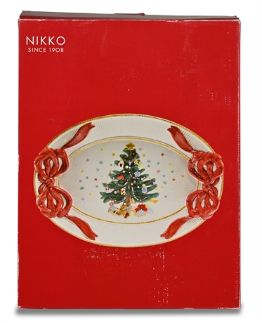 Nikko Christmas Ribbon Platter