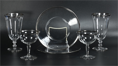 Platinum Rim Glassware