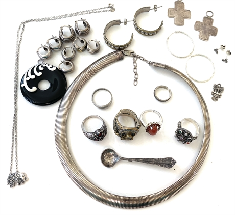 Sterling Silver Lot of SO MUCH COOL STUFF!