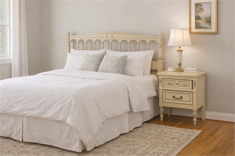 Dixie by Lexington French Provincial Headboard & Nightstand Set
