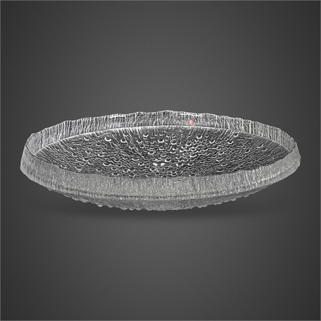 Tapio Wirkkala Iittala Ultima Thule Footed Crystal Centerpiece Bowl, 14"