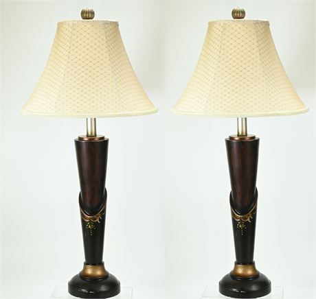 Pair Resin Table Lamps