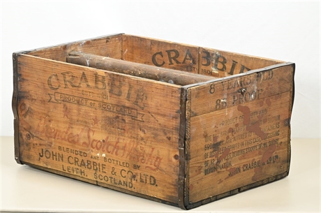 Vintage Crabbie Scotch Whisky Crate