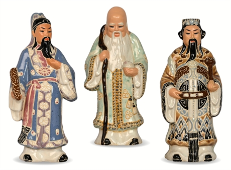 Vintage Fu Lu Shou Sculptures