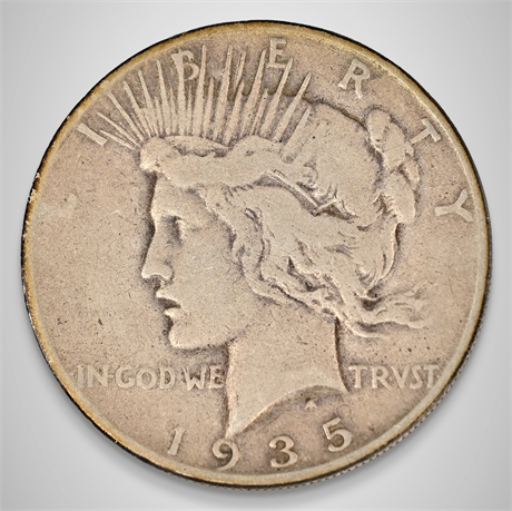1935-S Peace Silver Dollar – San Francisco Mint – .900 Silver
