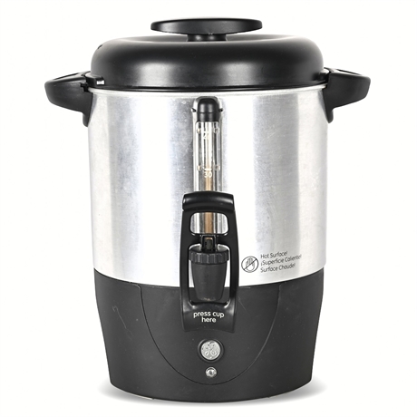 General Electric 40-Cup Coffee Urn – Model 169199Z, Tested, w/ Box & Accessories