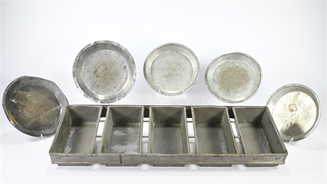 Antique Pie Plates and Bread Molds