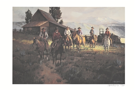 Cowboy Artist of America - "Morning Glory, Gouache" by James Boren