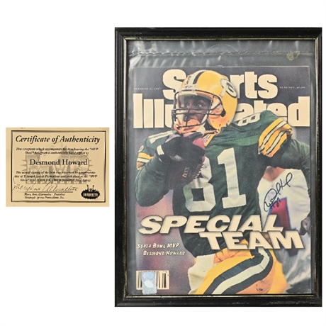 Green Bay Packers Desmond Howard Autographed Sports Illustrated