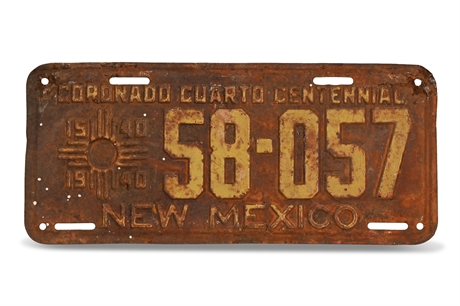 1940 New Mexico License Plate