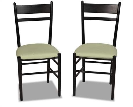 Pair Ladder Back Side Chairs