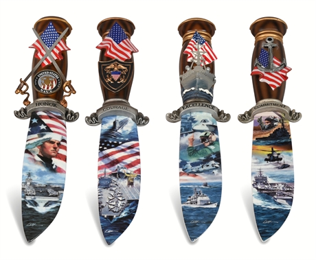 Bradford Exchange 'Spirit of Courage' Wall Knife Set