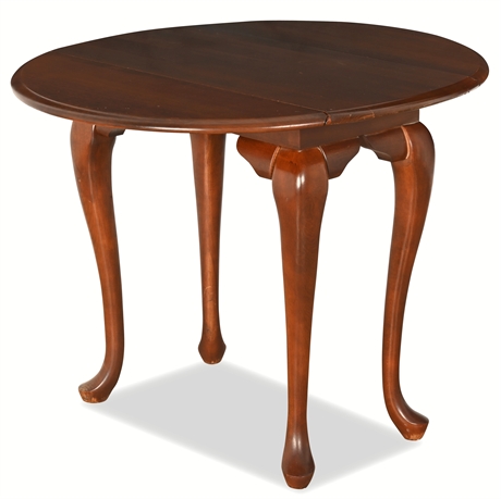 Cherry Queen Anne Style Side Table