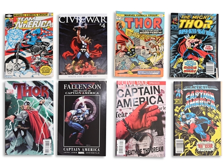 Vintage Thor & Captain America Comics