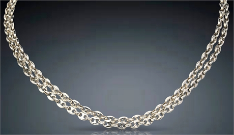 36" Unoaerre Sterling Silver Mariner Chain