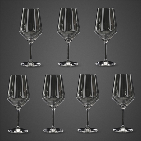 Stölzle Lausitz Crystal Wine Glasses, Set of Seven Stems