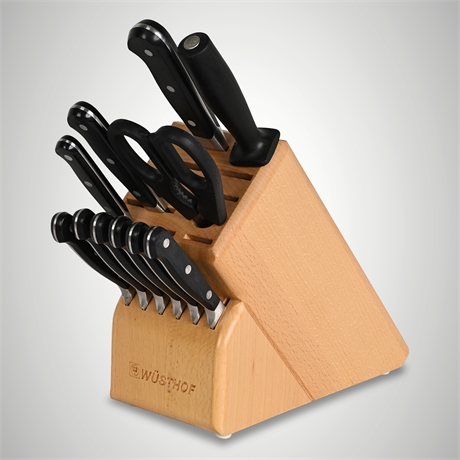 Wüsthof Classic Forged Knife Set Block - 12pc Germany Chef Santoku