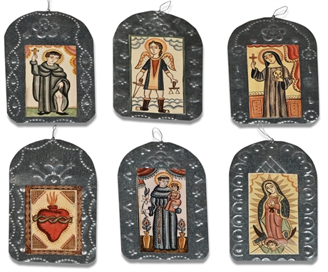 Punched Tin Santo Ornaments by Madrid
